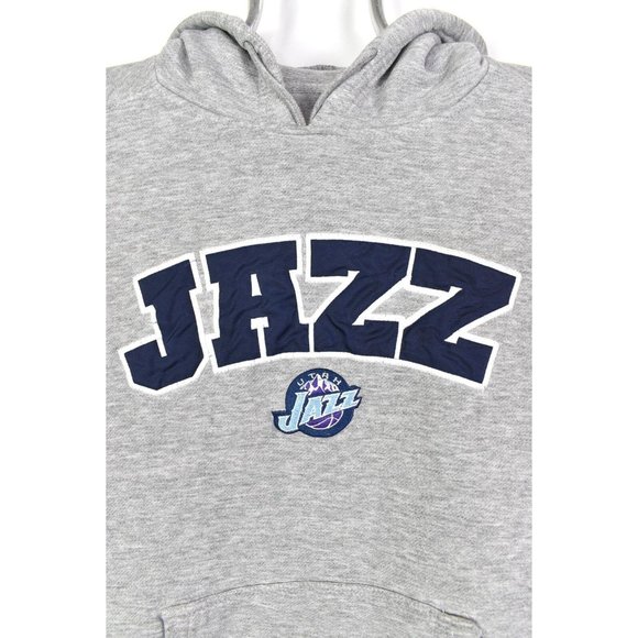 Vintage Utah Jazz hoodie, NBA grey embroidered sweatshirt - AU Medium - Picture 2 of 3